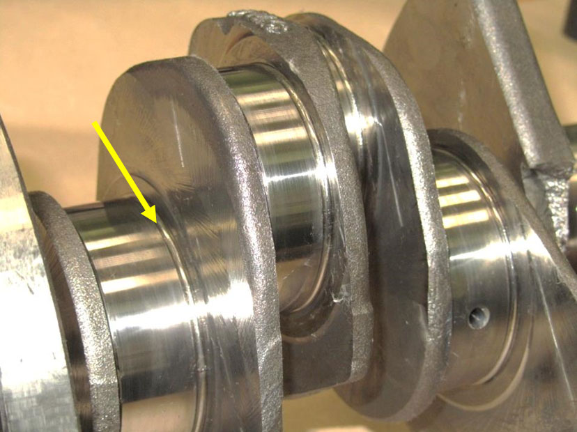 Причина разрушения коленчатого вала