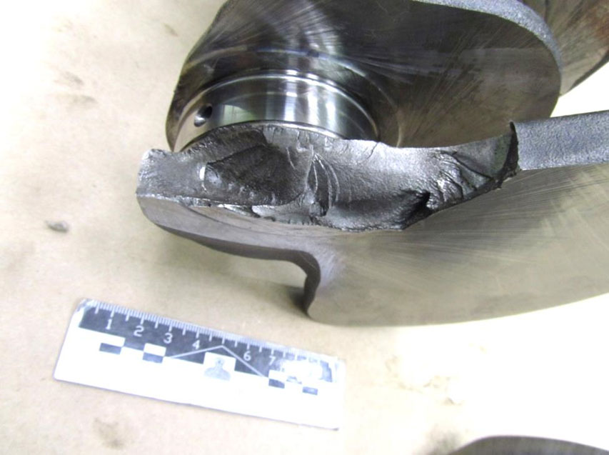 Причина разрушения коленчатого вала