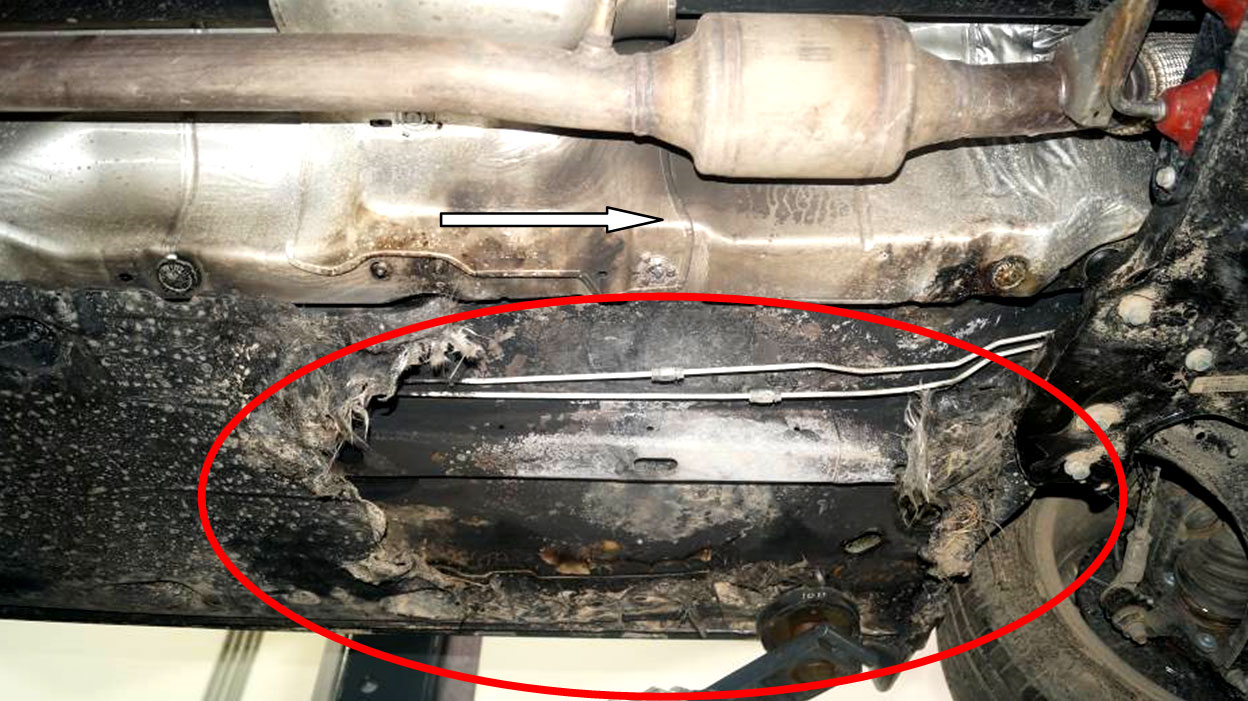 Возгорание автомобиля от катализатора