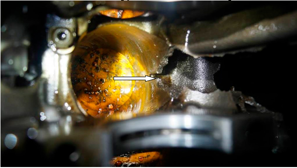 Фото 38. Разрушение 1-го цилиндра