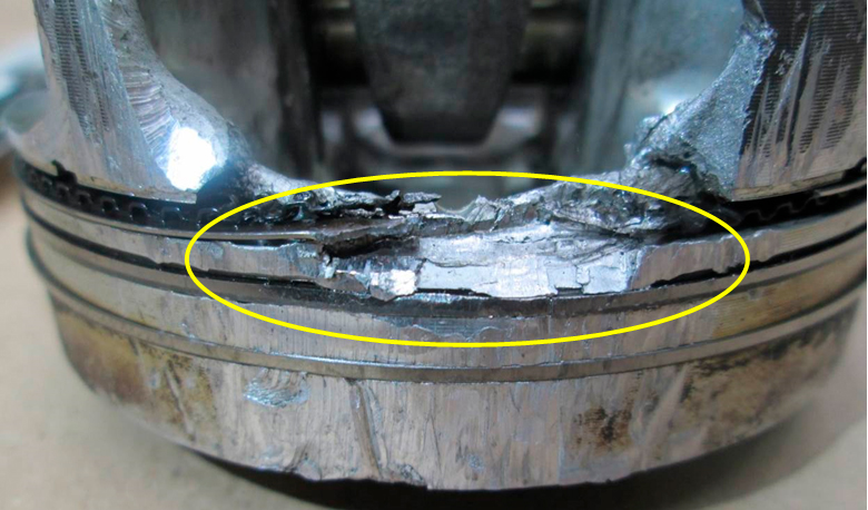 Фото № 6. Внешний вид канавок компрессионных и маслосъемных колец