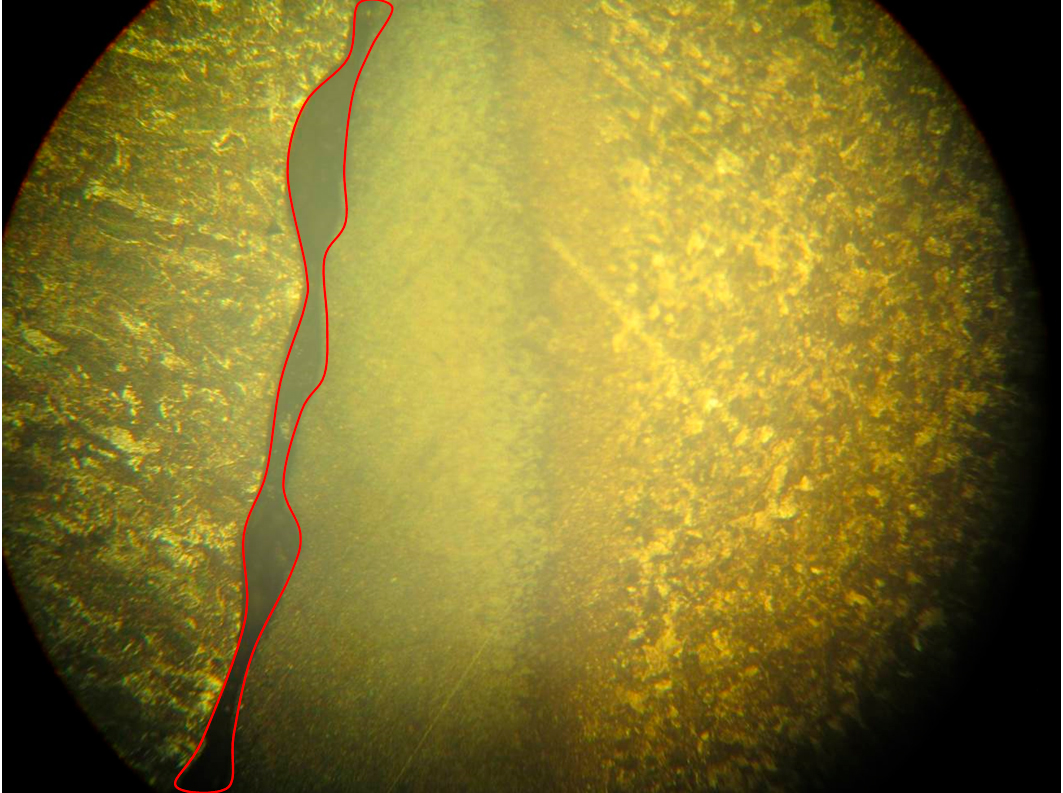 Фото № 12. Микроструктура материала стержня шатуна. Увеличение 100 раз