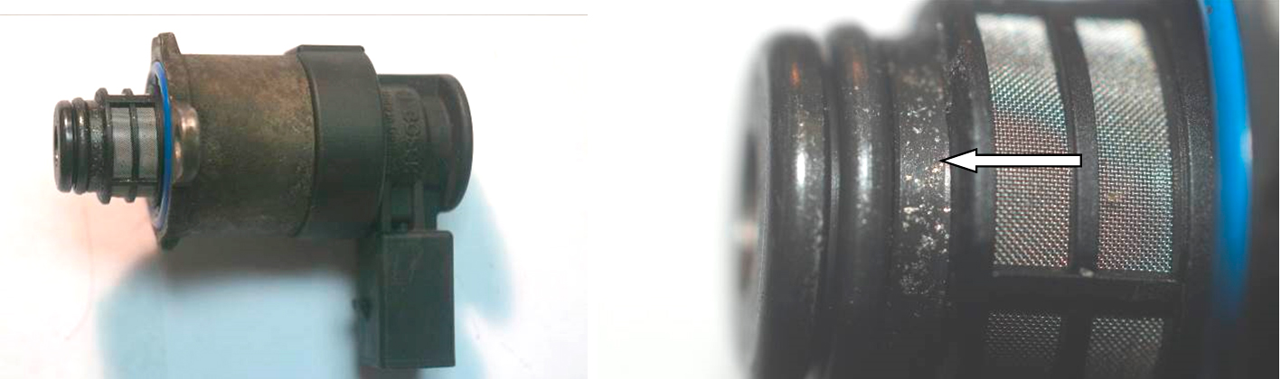 Фото 11,12. Дозирующий клапан и фрагменты металлической стружки