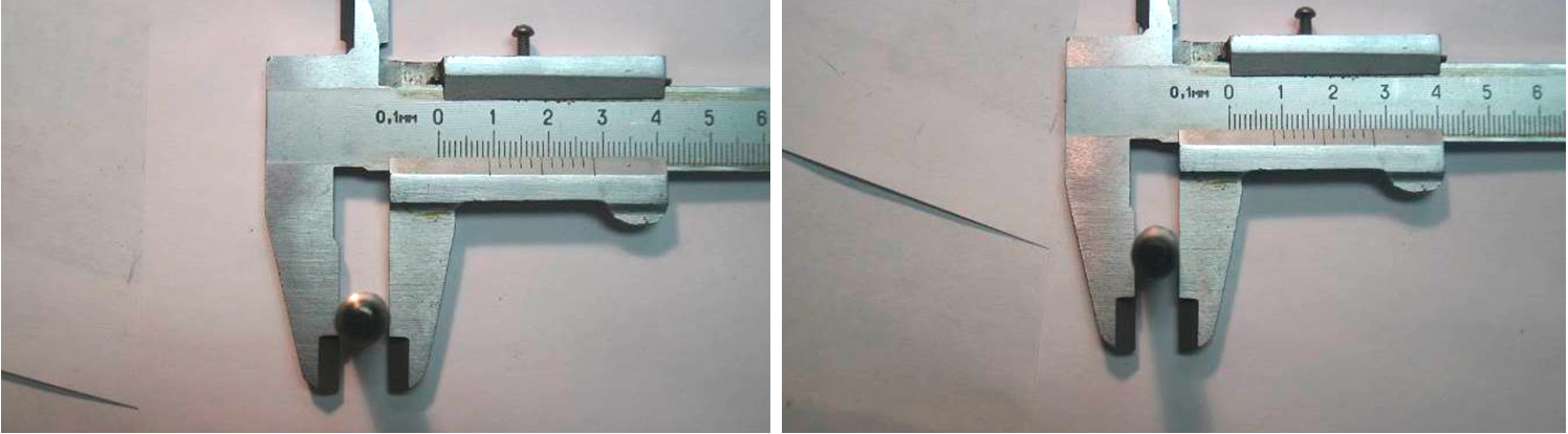 Фото 26,27. Измерение диаметра ролика