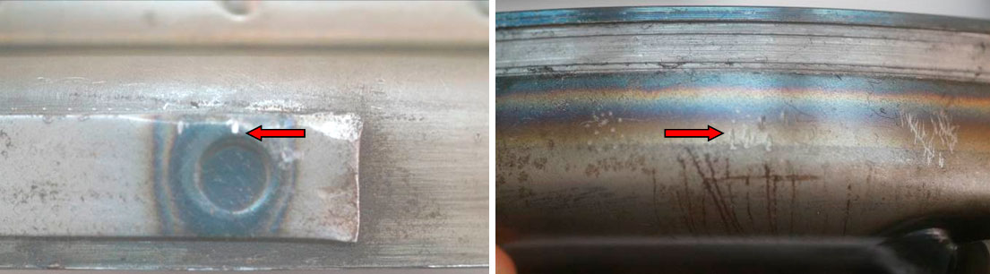 Фото 27,28. Следы в виде насечек