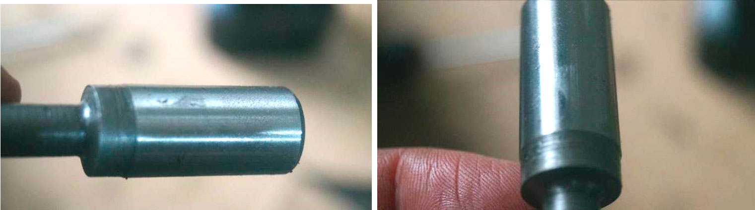 Фото 17,18. Локальные царапины и потёртости на плунжере 