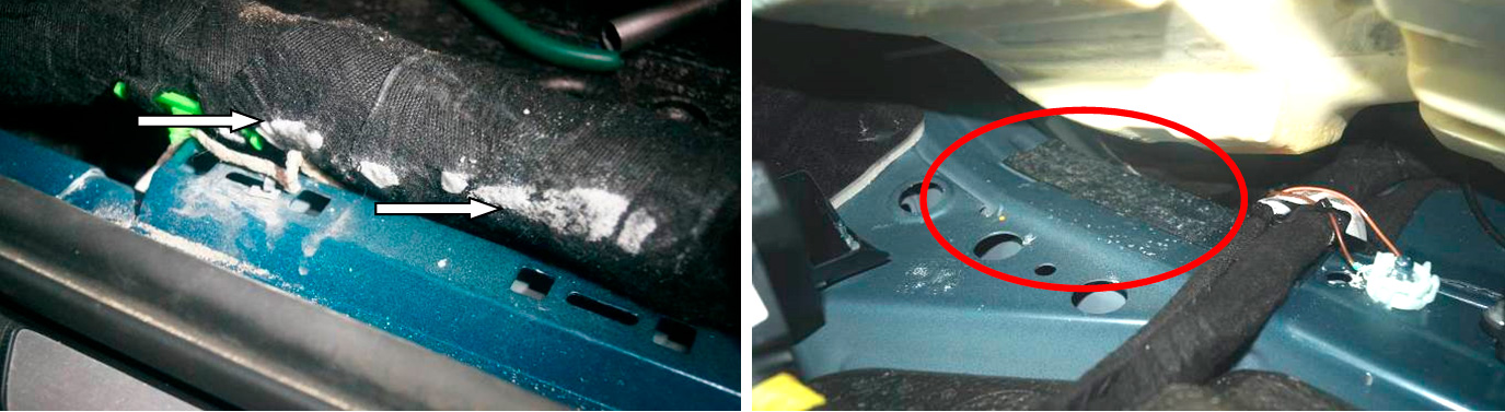 Фото 13,14. Вещество белого цвета.