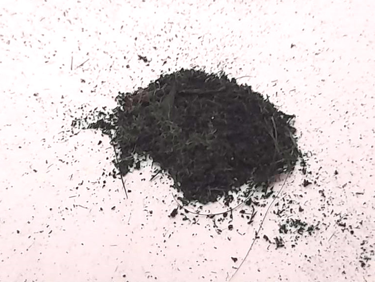 Фото 2. Мелкие частицы, отобранные с автомобиля ОПЕЛЬ.