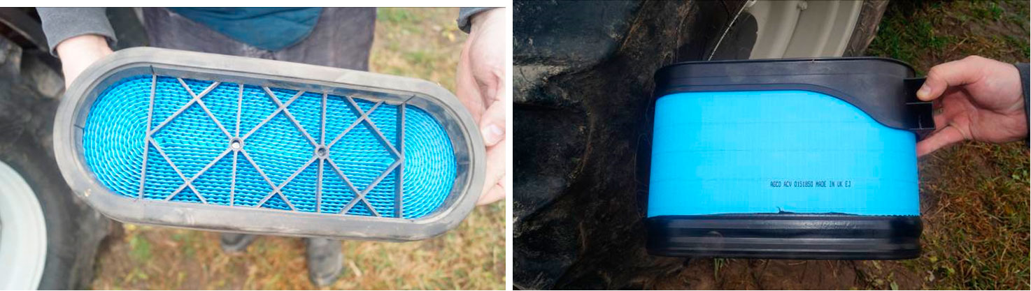 Фото 16,17. Воздушный фильтр двигателя не загрязнён (чистый).