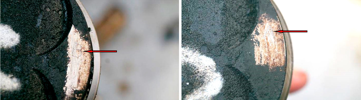 Фото 32,33. Класс в виде буквы на днищах поршней.