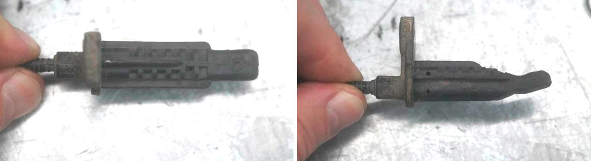 Фото 39,40. Датчик угловой скорости заднего правого колеса.