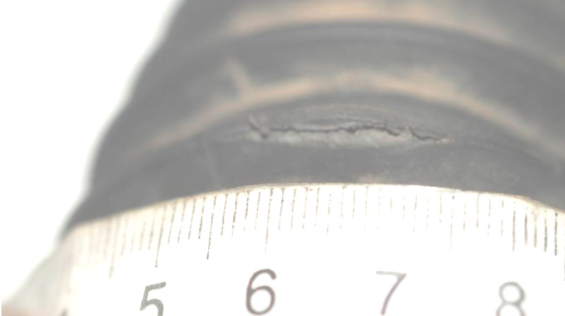 Фото 27. Длина трещины составляет около 20 мм.