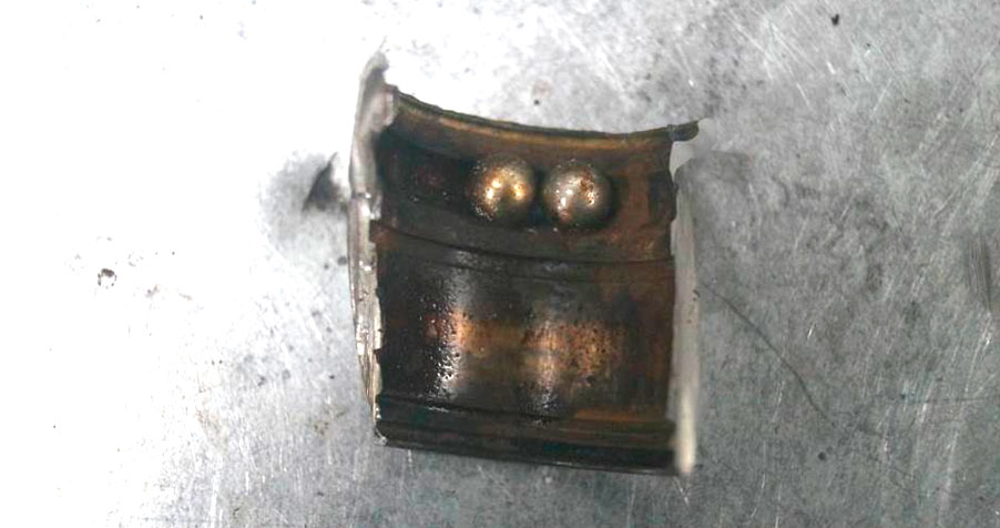 Фото 38. Внутри подшипника насоса зафиксировано значительное количество коррозии.