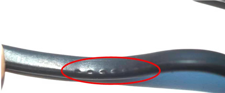 Фото 13. Трещины и складки резиновой прокладки