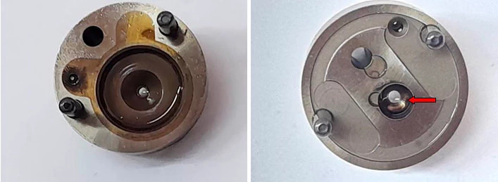 Фото 19,20. Корпус клапана и посадочное место клапана – показано красной стрелкой