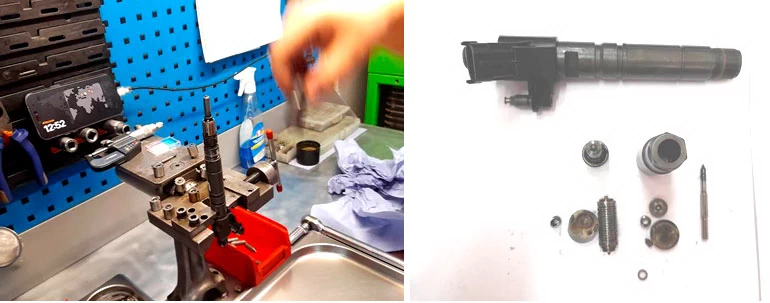 Фото 10,11. Разборка форсунки