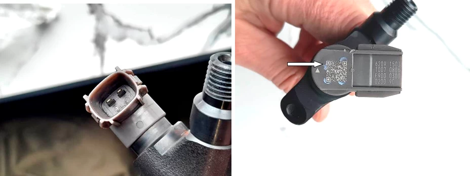 Фото 3,4. Штекер электрического подключения и вещество серого цвета (показано белой стрелкой)