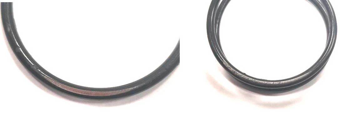 Фото 13,14. Следы износа металла на витках пружины