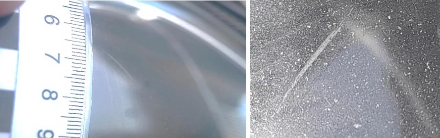 Фото 29,30. Царапины на правой фаре