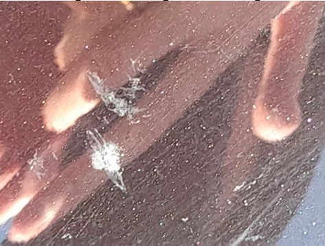 Фото 86. Характер потёртостей, царапин и рисок на крышке багажника