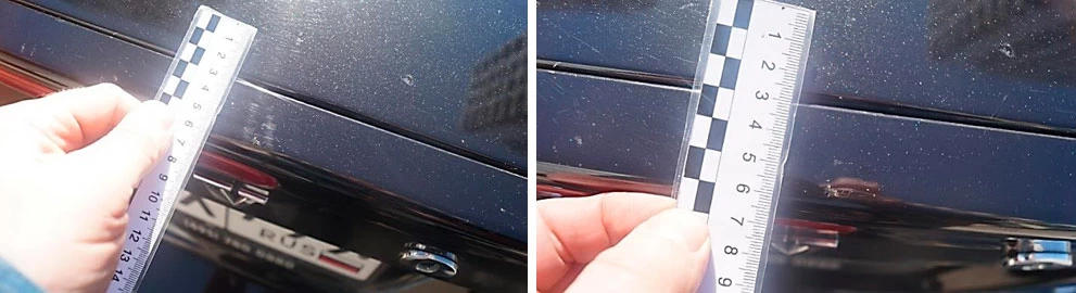 Фото 100,101. Потёртости, царапины и риски на задней части крышки багажника