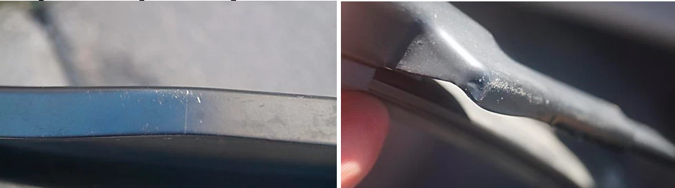 Фото 110, 111. Потёртости и царапины на рычагах стеклоочистителей лобового стекла