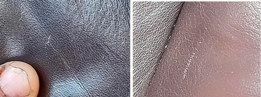 Фото 118,119. Единичные царапины материала на кожаных обивках подушек сидения водителя и пассажира