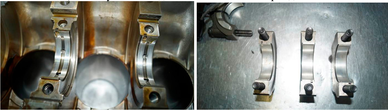 Фото 28,29. Коренные вкладыши значительных повреждений не имеют