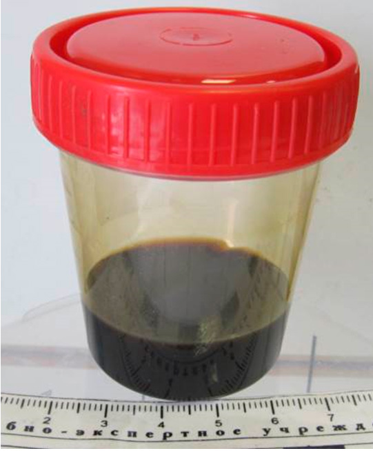 Фото 3. Внешний вид  контейнера с образцом  исследуемого моторного масла