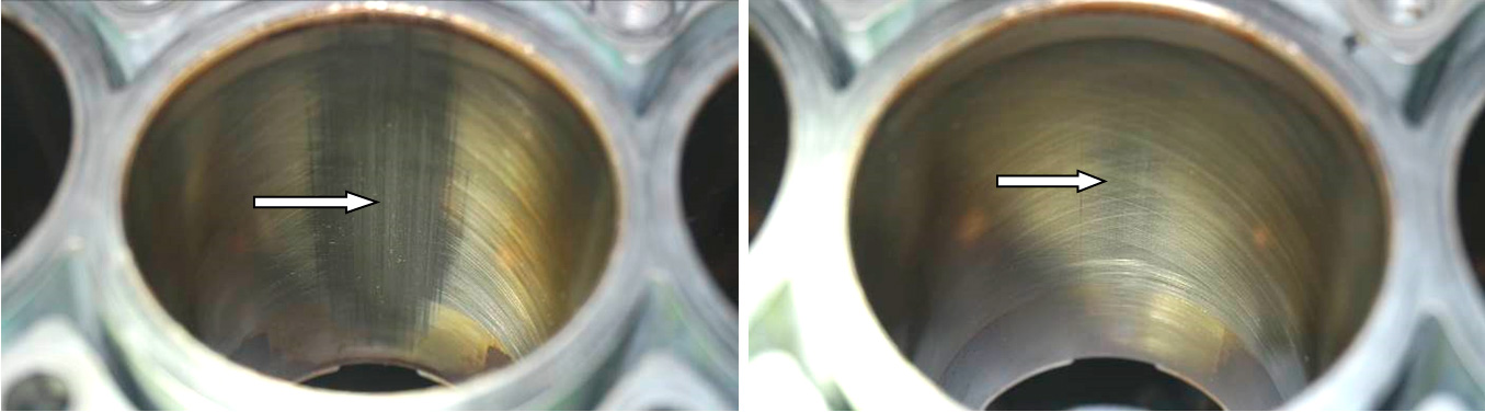 Фото 5,6. Зеркало 3-го цилиндра