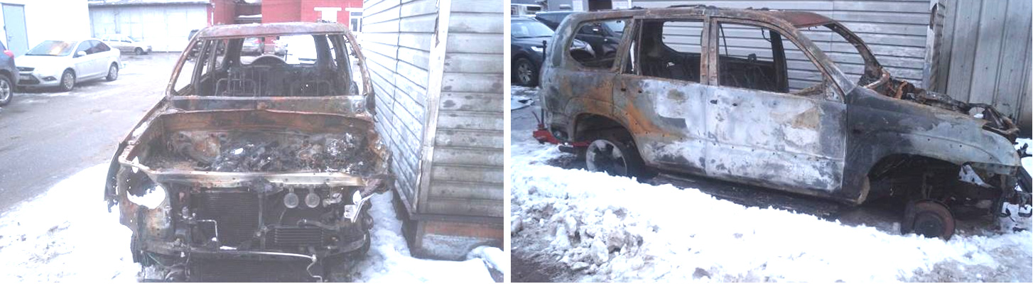Сгорел автомобиль из-за неисправности газового оборудования