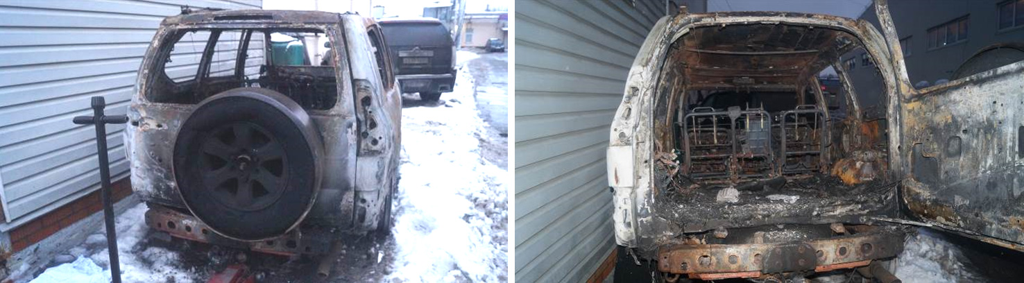 Сгорел автомобиль из-за неисправности газового оборудования