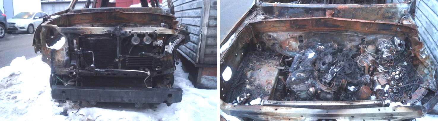 Сгорел автомобиль из-за неисправности газового оборудования