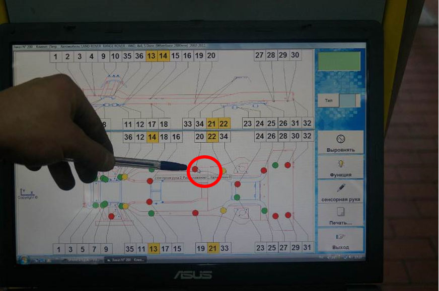 Измерение базовых точек кузова