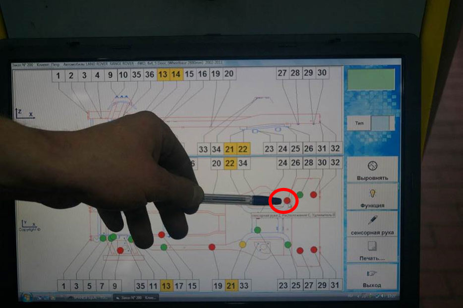 Измерение базовых точек кузова