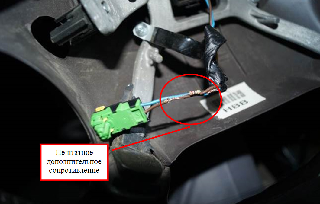 Неисправность системы подушек безопасности