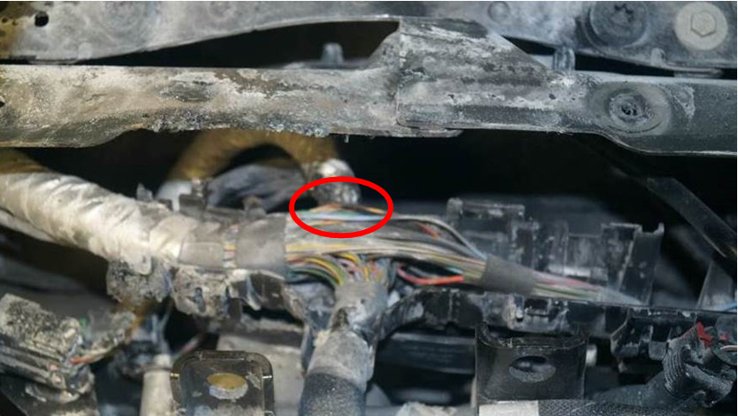 Причина возгорания автомобиля