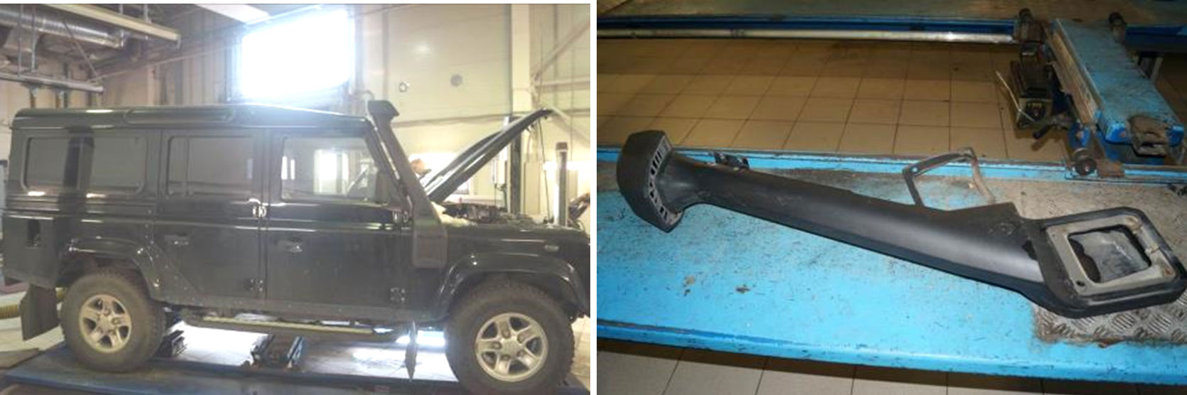 Некачественная установка дополнительного оборудования на автомобиль Land Rover Defender