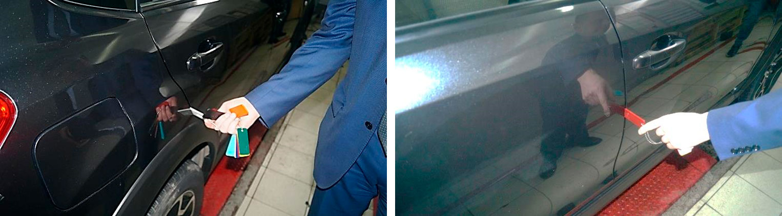 Измерение и проверка зазоров кузовных деталей автомобиля при проведении автотехнической экспертизы