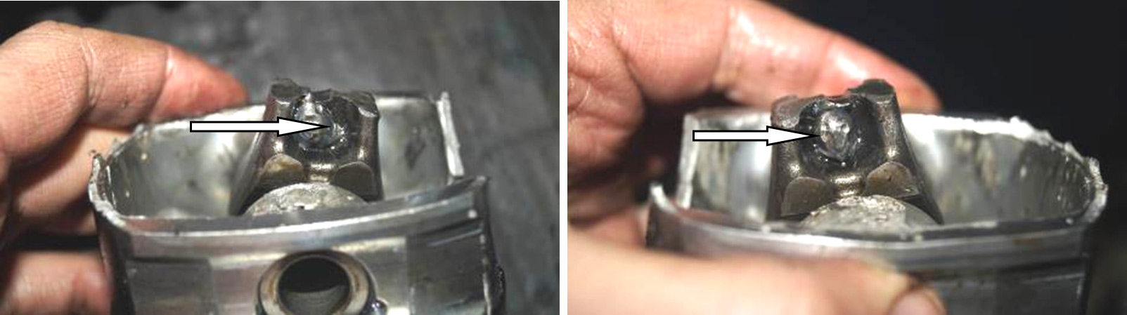 Фото 1,2. Разрушение шатуна и сварка с двух сторон