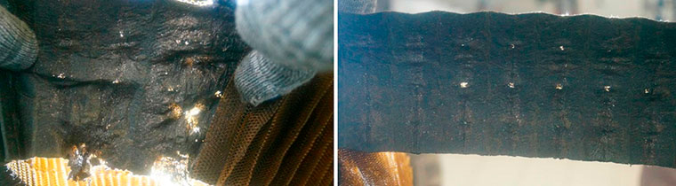 Фото 2, 3. Фильтрующий элемент имеет сквозные отверстия