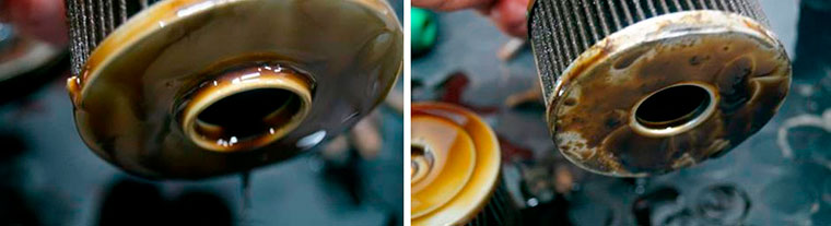 Фото 5, 6. Разная форма окантовки фильтрующего элемента