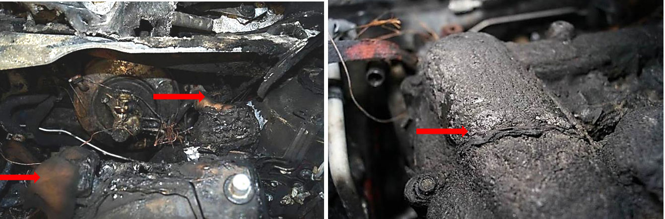 Фото 1,2. Повреждение электровентилятора